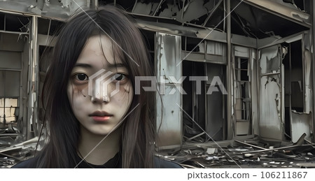 Japanese horror illustration "AI generated image" 106211867