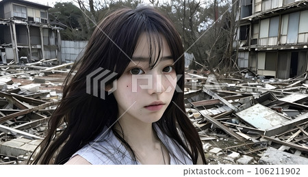 Japanese horror illustration "AI generated image" 106211902