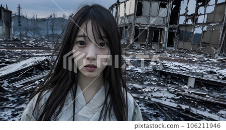 Japanese horror illustration "AI generated image" 106211946
