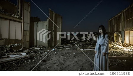 Japanese horror illustration "AI generated image" 106211988