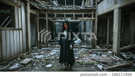 Japanese horror illustration "AI generated image" 106211998