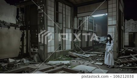 Japanese horror illustration "AI generated image" 106212038