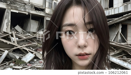 Japanese horror illustration "AI generated image" 106212061