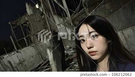Japanese horror illustration "AI generated image" 106212062