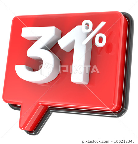 red metal 3d with percent 106212343