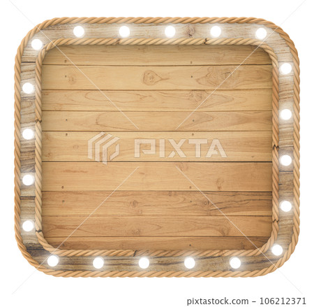 wooden signboard on white 106212371