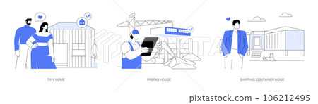 Sustainable construction abstract concept vector illustrations. 106212495