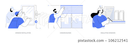 Windows service abstract concept vector illustrations. Windows service abstract concept vector illustrations. 106212541