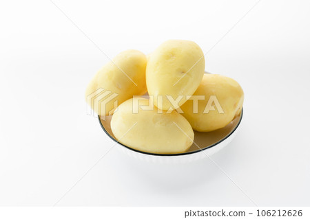 Potato placed on a white background. 106212626