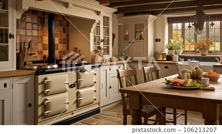 Kitchen decor, interior design and house - Stock Illustration