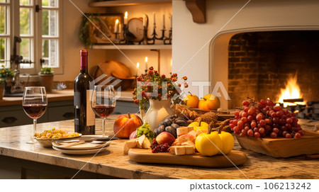 Kitchen decor, interior design and house - Stock Illustration