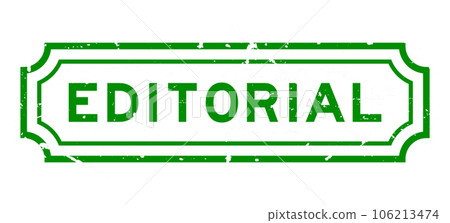 Grunge green editorial word rubber seal stamp on white background Grunge green editorial word rubber seal stamp on white background 106213474
