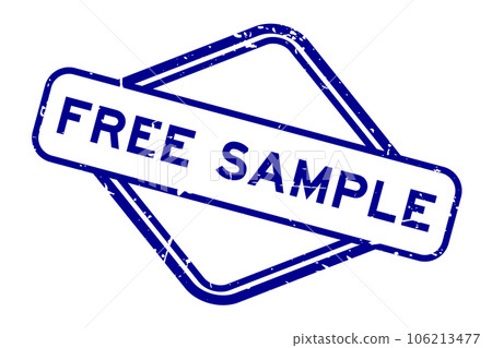 Grunge blue free sample word rubber seal stamp on white background Grunge blue free sample word rubber seal stamp on white background 106213477