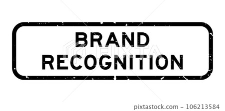 Grunge black brand recognition word square rubber seal stamp on white background Grunge black brand recognition word square rubber seal stamp on white background 106213584