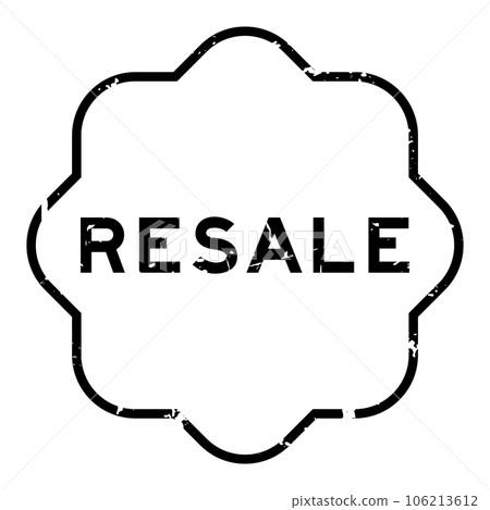 Grunge black resale word rubber seal stamp on white background Grunge black resale word rubber seal stamp on white background 106213612