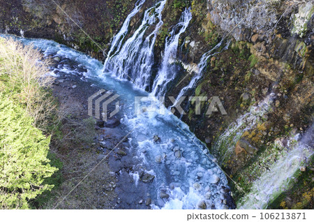 Biei Shirahige Falls in Autumn 106213871