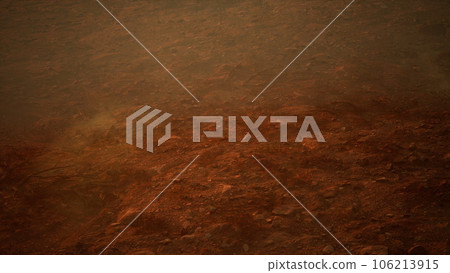 Storm of dust and sand in desert 106213915