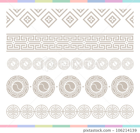 Collection of various traditional Korean patterns and frames. Collection of various traditional Korean patterns and frames. 106214139