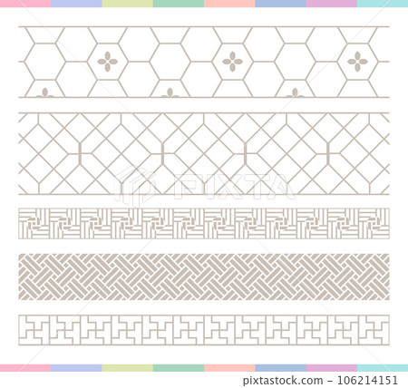 Collection of various traditional Korean patterns and frames. 106214151