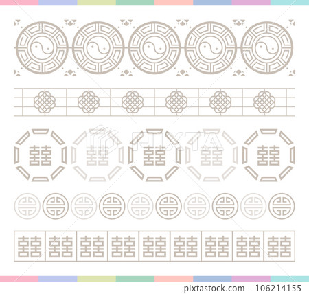 Collection of various traditional Korean patterns and frames. Collection of various traditional Korean patterns and frames. 106214155