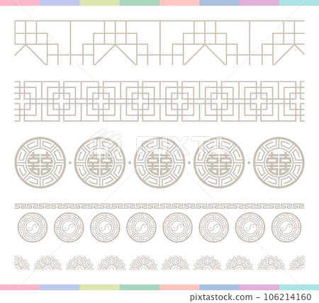 Collection of various traditional Korean patterns and frames. 106214160