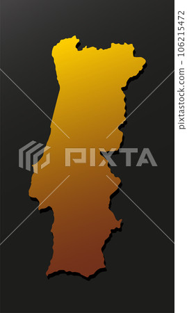 Vector map Portugal gold material, Europe country Vector map Portugal gold material, Europe country 106215472
