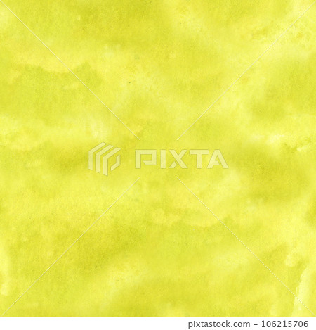 Yellow abstract texture. Seamless pattern. Rhythmic arrangement of spots. Watercolor background. Hand drawn illustration. Grunge. Daub stain blot splash. 106215706