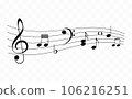 Music notes background. Vector music signs 106216251