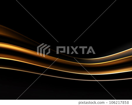 Light gold horizontal line on black background 106217858