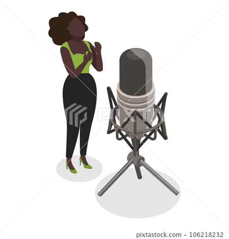 3D Isometric Flat Vector Set of Talented Singers. Item 4 3D Isometric Flat Vector Set of Talented Singers. Item 4 106218232