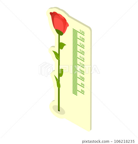 3D Isometric Flat Vector Set of Kids Height Meters. Item 3 3D Isometric Flat Vector Set of Kids Height Meters. Item 3 106218235