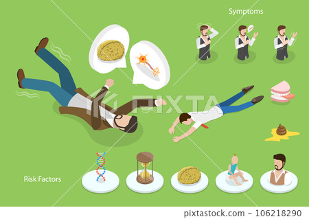 3D Isometric Flat Vector Conceptual Illustration of Epilepsy 3D Isometric Flat Vector Conceptual Illustration of Epilepsy 106218290