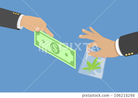 3D Isometric Flat Vector Conceptual Illustration of Marijuana Sale 3D Isometric Flat Vector Conceptual Illustration of Marijuana Sale 106218298