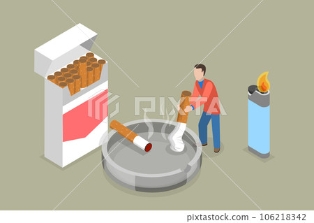 3D Isometric Flat Vector Conceptual Illustration of Unhealthy Habits 3D Isometric Flat Vector Conceptual Illustration of Unhealthy Habits 106218342