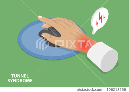 3D Isometric Flat Vector Conceptual Illustration of Tunnel Syndrome 3D Isometric Flat Vector Conceptual Illustration of Tunnel Syndrome 106218366