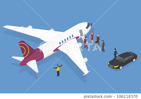 3D Isometric Flat Vector Conceptual Illustration of Private Jet 3D Isometric Flat Vector Conceptual Illustration of Private Jet 106218370