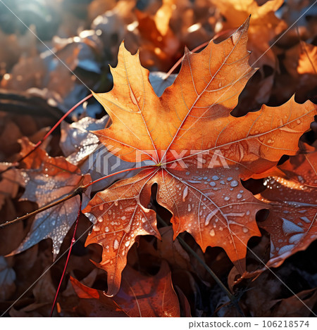 Autumn background. Generative Ai Illustration. 106218574