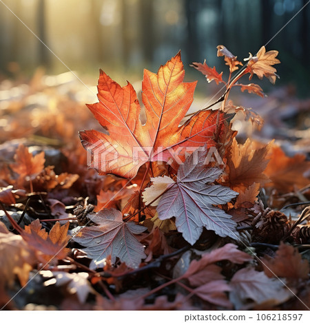 Autumn background. Generative Ai Illustration. 106218597