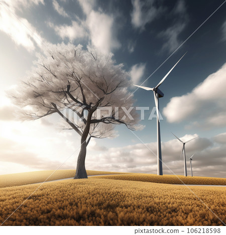 Green energy. Generative Ai Illustration. High quality illustration 106218598