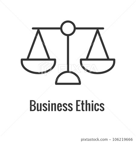 Business and Corporate Ethics Showing Company Values Icon and Single Aspect 106219666