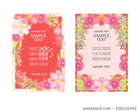 Fashionable autumn flower illustration card Fashionable autumn flower illustration card 106220492