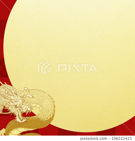 紅色格子圖案和龍框架材料 106221423