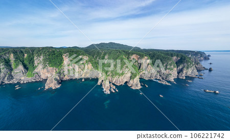 無人機看到的“岩手縣”北山崎懸崖 三陸重建國定公園 106221742