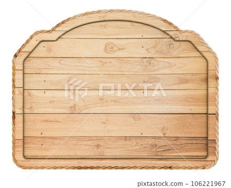 wooden signboard isolated on white background 106221967