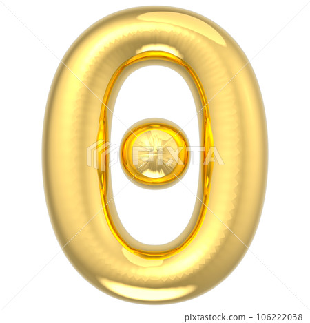 golden number black number made of inflatable balloon isolated on white 106222038