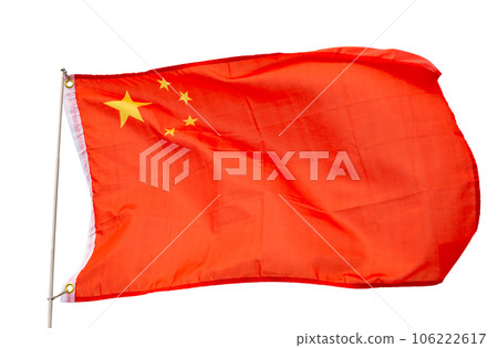 Large flag of China flutters Large flag of China flutters 106222617