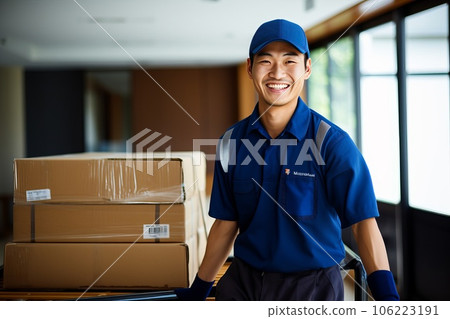 搬家工人搬運行李 AI 生成圖像 AI 圖像 106223191