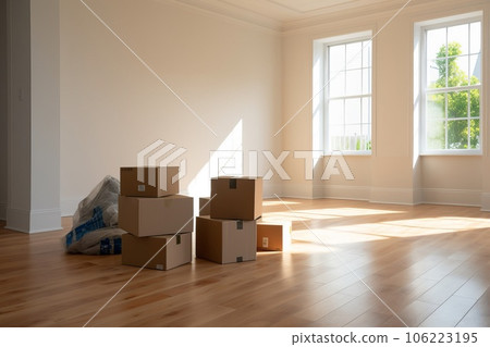 帶紙板箱的房間 AI 生成的圖像 AI 圖像 帶紙板箱的房間 AI 生成的圖像 AI 圖像 106223195