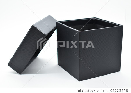 black paper box on white background, packaging industry black paper box on white background, packaging industry 106223358