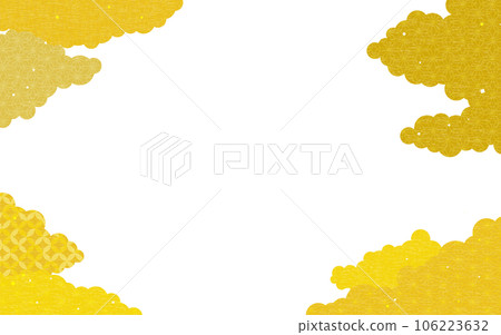 Japanese style background with copy space, Japanese pattern clouds 106223632